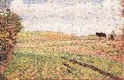 Camille Pissarro Ploughing at Eragny oil painting